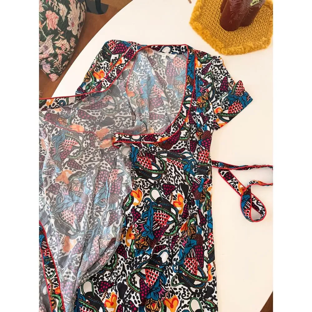 Veronica Beard Serena Wrap Dress - Size 4 - Picture 4 of 5